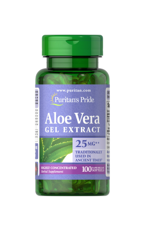 Puritan's Pride Aloe Vera Gel Extract 25 mg  100 Softgels